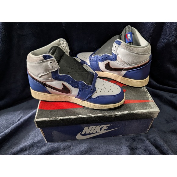 Nike Air Jordan 1 High OG Rare Air Deep Royal Blue 7Y / Women's 8.5 FD1437-100 - Picture 15 of 16
